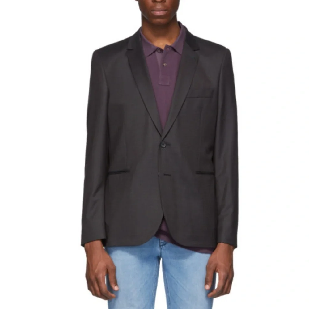 NWT PS Paul Smith Black Blazer 40 US/50 EU | Slim Fit Cotton Jacket MSRP $629